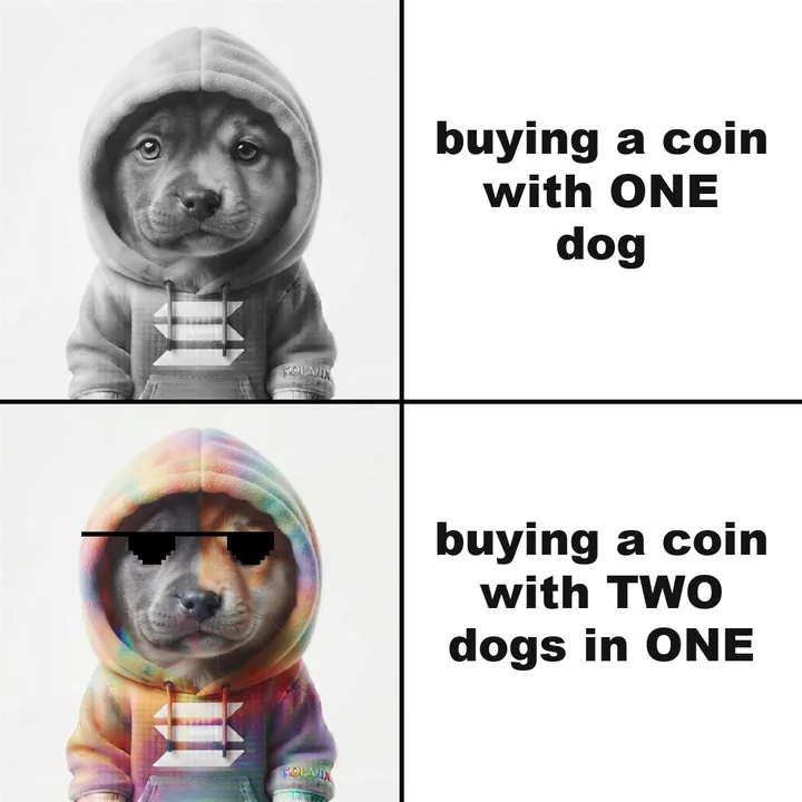 Buying a coin with one dog vs two dogs in one