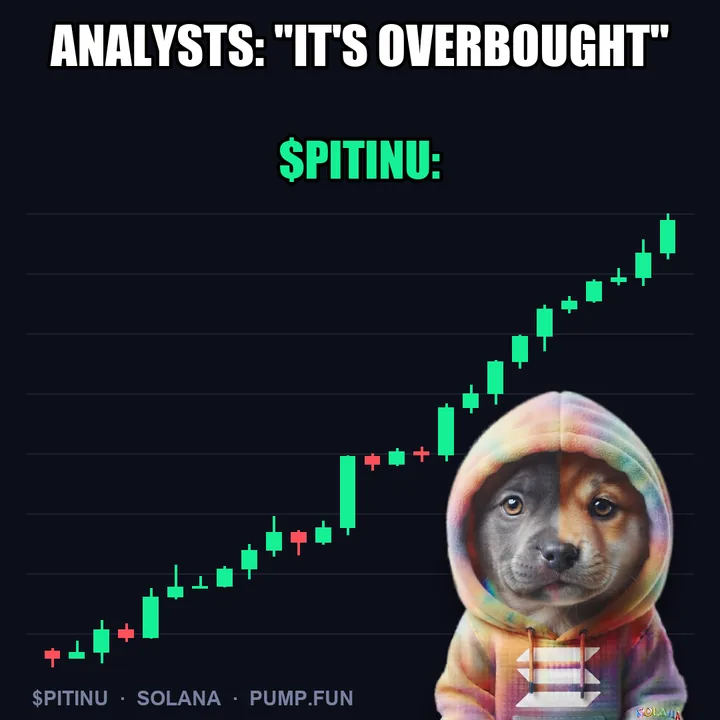 Analysts: it's overbought. $PITINU: chart going up